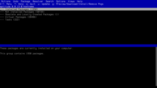 terminal-based package manager